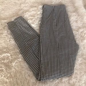 Gingham ankle pants